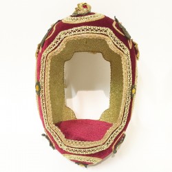 Faberge egg display Red
